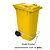 Coletor Contêiner Jsn com Roda e Pedal Frontal 240 Litros Amarelo Ref: C120PAM - Imagem 3