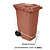 Coletor Contêiner Jsn com Roda e Pedal Frontal 240 Litros Marrom Ref: C240PM - Imagem 3