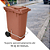 Coletor Contêiner Jsn com Roda e Pedal Frontal 240 Litros Marrom Ref: C240PM - Imagem 2