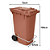 Coletor Contêiner Jsn com Roda e Pedal Frontal 240 Litros Marrom Ref: C240PM - Imagem 4