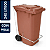 Coletor Contêiner Jsn com Roda e Pedal Frontal 240 Litros Marrom Ref: C240PM - Imagem 1