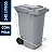 Coletor Contêiner Jsn com Roda e Pedal Frontal 240 Litros Cinza Ref: C240PC - Imagem 1