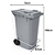 Coletor Contêiner Jsn com Roda e Pedal Frontal 240 Litros Cinza Ref: C240PC - Imagem 5
