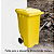 Coletor Contêiner Jsn com Roda 240 Litros Amarelo Ref: C240AM - Imagem 2