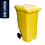 Coletor Contêiner Jsn com Roda 240 Litros Amarelo Ref: C240AM - Imagem 1