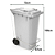 Coletor Contêiner Jsn com Roda e Pedal Frontal 240 Litros Branco Ref: C240PB - Imagem 5