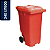 Coletor Contêiner Jsn com Roda 240 Litros Vermelho Ref: C240V - Imagem 1