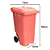 Coletor Contêiner Jsn com Roda 240 Litros Vermelho Ref: C240V - Imagem 5