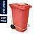 Coletor Contêiner Jsn com Roda e Pedal Frontal 240 Litros Vermelho Ref: C240PV - Imagem 1