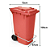 Coletor Contêiner Jsn com Roda e Pedal Frontal 240 Litros Vermelho Ref: C240PV - Imagem 4