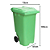 Coletor Contêiner Jsn com Roda 240 Litros Verde Ref: C240VD - Imagem 5