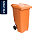 Coletor Contêiner Jsn com Roda 240 Litros Laranja Ref: C240L - Imagem 1