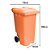 Coletor Contêiner Jsn com Roda 240 Litros Laranja Ref: C240L - Imagem 5