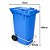 Coletor Contêiner Jsn com Roda e Pedal Frontal 240 Litros Azul Ref: C240PA - Imagem 5
