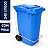 Coletor Contêiner Jsn com Roda e Pedal Frontal 240 Litros Azul Ref: C240PA - Imagem 1