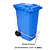 Coletor Contêiner Jsn com Roda e Pedal Frontal 240 Litros Azul Ref: C240PA - Imagem 3