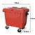 Carro Cuba Container Jsn 660 Litros Vermelho Ref: C660V - Imagem 5