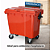Carro Cuba Container Jsn 660 Litros Vermelho Ref: C660V - Imagem 2