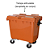 Carro Cuba Container Jsn 660 Litros Laranja Ref: C660LJ - Imagem 3
