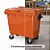 Carro Cuba Container Jsn 660 Litros Laranja Ref: C660LJ - Imagem 2