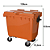 Carro Cuba Container Jsn 660 Litros Laranja Ref: C660LJ - Imagem 5