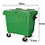 Carro Cuba Container Jsn 660 Litros Verde Ref: C660VD - Imagem 6