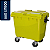 Carro Cuba Container Jsn 660 Litros Amarelo Ref: C660AM - Imagem 1