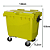Carro Cuba Container Jsn 660 Litros Amarelo Ref: C660AM - Imagem 5