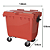 Carro Cuba Container Jsn 1000 Litros Vermelho Ref: C1000L - Imagem 5