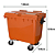 Carro Cuba Container Jsn 1000 Litros Laranja Ref: C1000LJ - Imagem 5