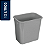 Lixeira Retangular Jsn 12 Litros Sem Tampa Cinza Ref: EB28CZ - Imagem 1