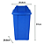 Lixeira Basculante Vai-vem Jsn 25 Litros Azul Ref: Q25A - Imagem 4