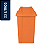 Lixeira Basculante Vai-vem Jsn 25 Litros Laranja Ref: Q25L - Imagem 1