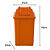 Lixeira Basculante Vai-vem Jsn 60 Litros Laranja Ref: Q60L - Imagem 4