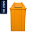 Lixeira Basculante Vai-vem Jsn 100 Litros Laranja Ref: Q100L - Imagem 1
