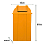 Lixeira Basculante Vai-vem Jsn 100 Litros Laranja Ref: Q100L - Imagem 4