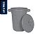 Lixeira Plástica Redonda Jsn 60 Litros Cinza Ref: CR60C - Imagem 1