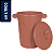 Lixeira Plástica Redonda Jsn 60 Litros Marrom Ref: CR60M - Imagem 1