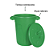 Lixeira Plástica Redonda Jsn 60 Litros Verde Ref: CR60VD - Imagem 3