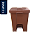 Lixeira Pedal Quadrada Jsn 15 Litros Marrom Ref: P15M - Imagem 1