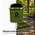 Coletor Seletivo Verde Jsn 40 Litros Com Poste Ref: ST2vd - Imagem 2