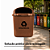 Coletor Seletivo Marrom Jsn 40 Litros Sem Poste Ref: ST3m - Imagem 2