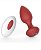Plug Anal Vermelho com Vibro e Controle Remoto - Imagem 1