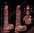Prótese Realista com Vibrador Vai e Vem Rotação Aquecimento e Controle Remoto 21,5x4,0cm - Imagem 3