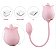 Vibrador Estimulador de Clitóris em Formato de Língua e Bullet cor Rosa - Imagem 3
