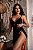Camisola Preta em Tule e Renda - Imagem 1