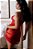 Camisola Sensual com Fenda na Frente cor Vermelha - Imagem 3