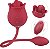 Vibrador Rosa com Estimulador Formato de Língua e Bullet - Imagem 7
