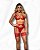 Conjunto Liz com Cinta Liga Vermelho - Imagem 3