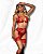 Conjunto Liz com Cinta Liga Vermelho - Imagem 2